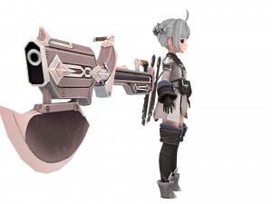 Warrior cartoon girl character Modèle 3D