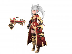 Warrior Azura Cyber Girl Constructor 3D 모델