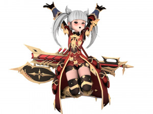 Warrior Azura Cyber Girl Constructor 3D 모델