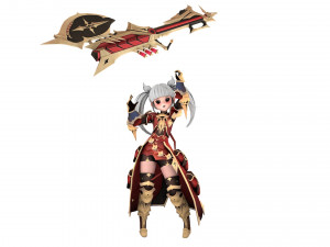 Warrior Azura Cyber Girl Constructor 3D 모델