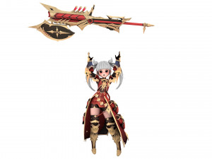 Warrior Azura Cyber Girl Constructor 3D 모델