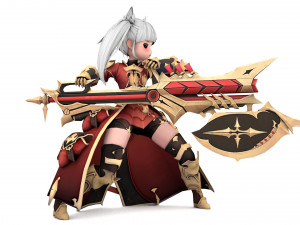 Warrior Azura Cyber Girl Constructor 3D 모델
