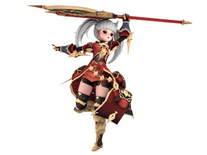 Warrior Azura Cyber Girl Constructor 3D 모델
