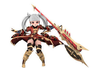 Warrior Azura Cyber Girl Constructor 3D 모델