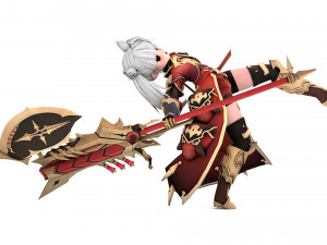 Warrior Azura Cyber Girl Constructor 3D 모델