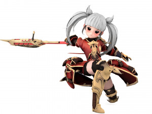 Warrior Azura Cyber Girl Constructor 3D 모델