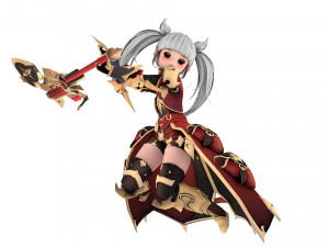 Warrior Azura Cyber Girl Constructor 3D 모델