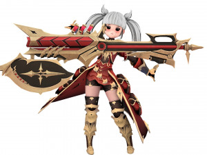 Warrior Azura Cyber Girl Constructor 3D 모델