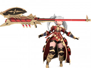 Warrior Azura Cyber Girl Constructor 3D 모델