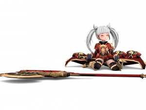 Warrior Azura Cyber Girl Constructor 3D 모델