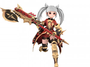 Warrior Azura Cyber Girl Constructor 3D 모델