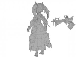 Warrior Azura Cyber Girl Constructor 3D 모델