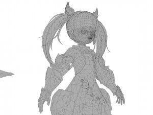 Warrior Azura Cyber Girl Constructor 3D 모델