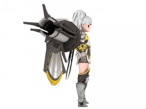 3D Character Amazonian warrior girl 3D Model