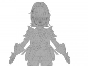 3D Character Amazonian warrior girl 3D-Modell