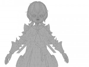 Warrior cartoon girl character woman 3D 模型