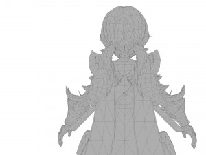 Warrior cartoon girl character woman 3D 模型