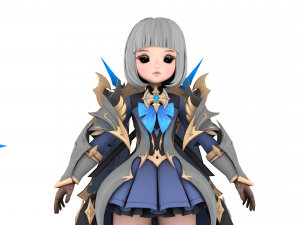 Warrior naina female rigged character 3D Model
