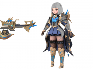 Warrior naina female rigged character 3D Model
