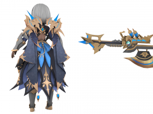 Warrior naina female rigged character 3D Model