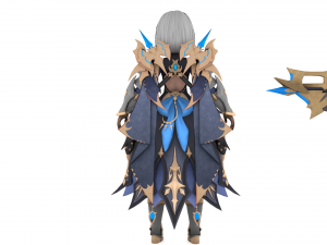 Warrior naina female rigged character 3D Model