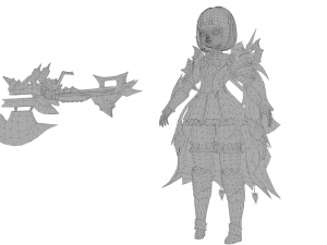 Warrior naina female rigged character 3D Model