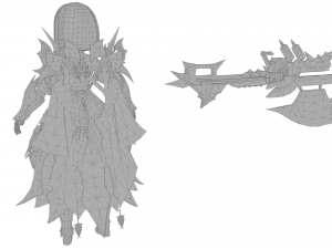 Warrior naina female rigged character 3D Model