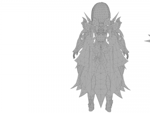 Warrior naina female rigged character 3D Model