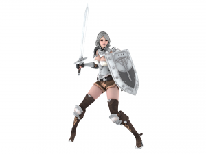 Supery warrior girl 3 rigged Model 3D
