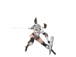 Supery warrior girl 3 rigged Model 3D