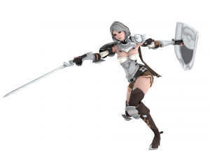 Supery warrior girl 3 rigged Model 3D