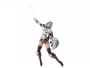 Supery warrior girl 3 rigged Model 3D