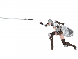 Supery warrior girl 3 rigged Model 3D