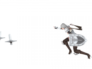 Supery warrior girl 3 rigged Model 3D