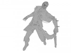 Santiago girl warrior xiii century 3D Модель