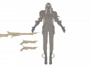 Girl knight 3d female warrior Model 3D