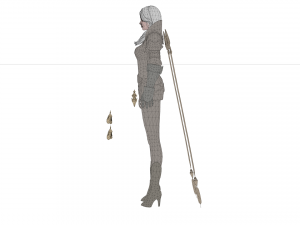Girl knight 3d female warrior Model 3D