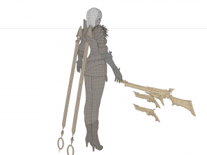 Girl knight 3d female warrior Model 3D