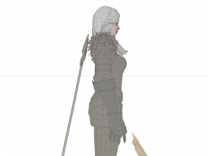 Girl knight 3d female warrior Model 3D