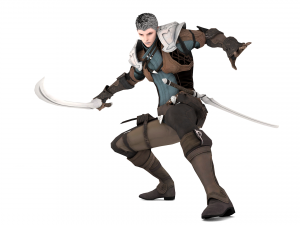 Warrior medieval knight-armor with two-handed sword 3D Model