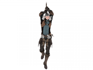 Warrior medieval knight-armor with two-handed sword 3D Model