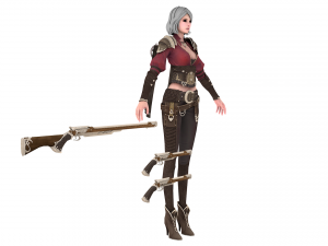 Sci fi cyberpunk action girl adrestia-rigged Modelo 3D