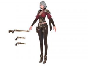 Sci fi cyberpunk action girl adrestia-rigged Modelo 3D