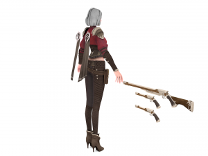 Sci fi cyberpunk action girl adrestia-rigged Modelo 3D