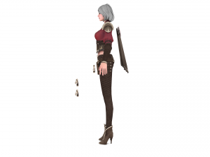 Sci fi cyberpunk action girl adrestia-rigged Modelo 3D