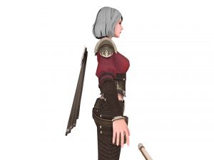 Sci fi cyberpunk action girl adrestia-rigged Modelo 3D