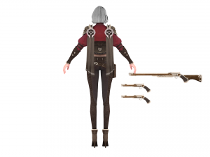 Sci fi cyberpunk action girl adrestia-rigged Modelo 3D