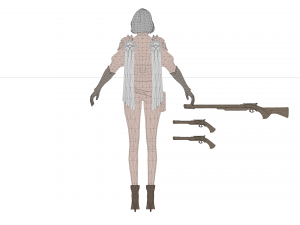 Sci fi cyberpunk action girl adrestia-rigged Modelo 3D