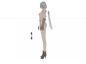 Sci fi cyberpunk action girl adrestia-rigged Modelo 3D