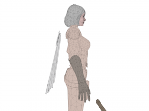 Sci fi cyberpunk action girl adrestia-rigged Modelo 3D